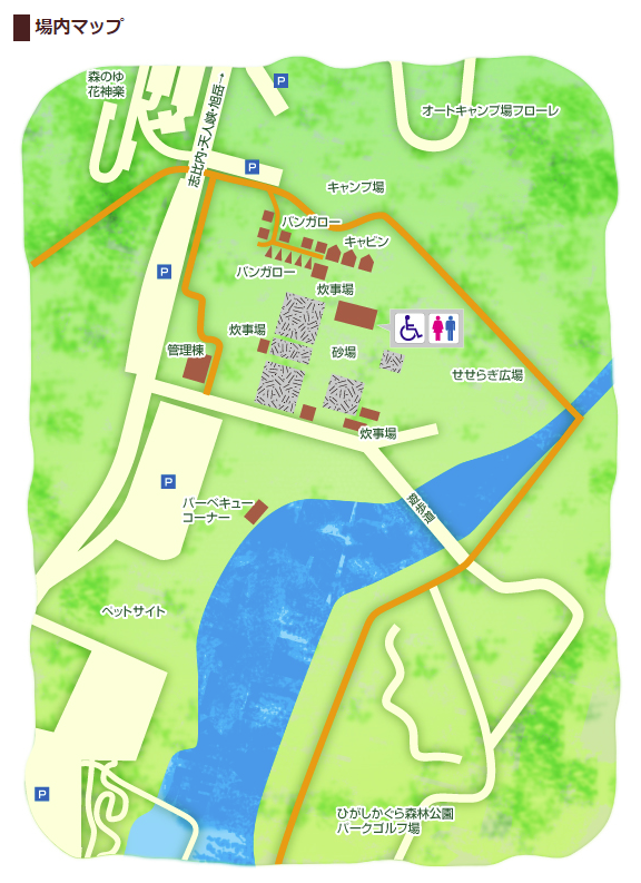 東神楽森林公園キャンプ場MAP